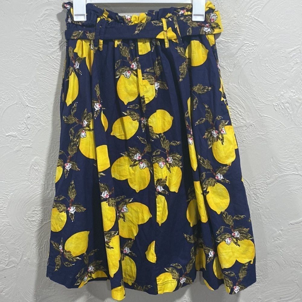 Truly 4 you lemon novelty print midi skirt size medium - Picture 6 of 7